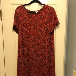 Carly brown orange Sz large EUC